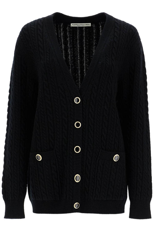 Alessandra Rich oversized wool cardigan