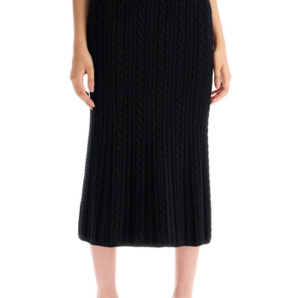 Alessandra Rich "knitted midi skirt with cable knit