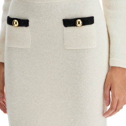 Alessandra Rich 'alpaca midi skirt