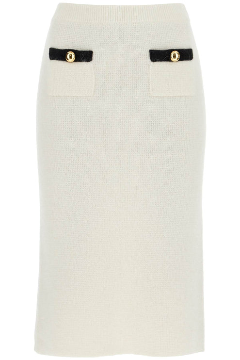 Alessandra Rich 'alpaca midi skirt