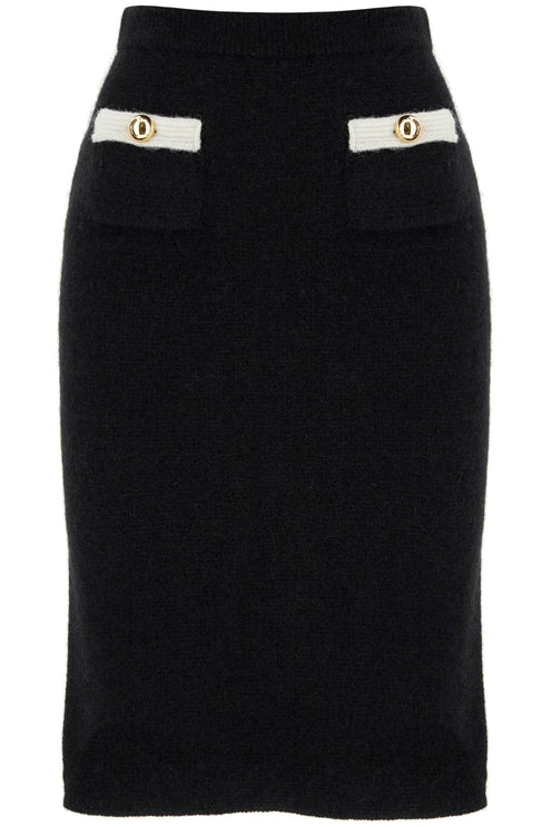 Alessandra Rich 'alpaca midi skirt