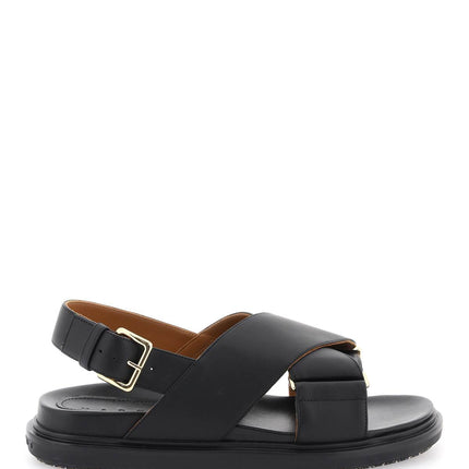 Marni fussbett leather sandals