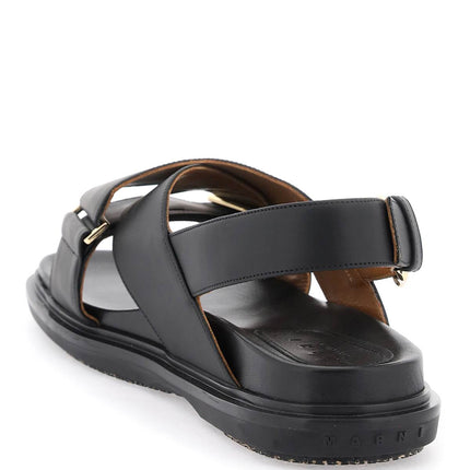 Marni fussbett leather sandals