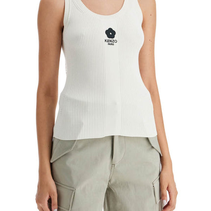 Kenzo ribbed knit tank top with spaghetti straps