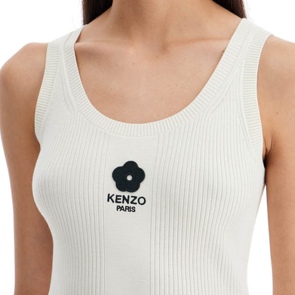 Kenzo ribbed knit tank top with spaghetti straps