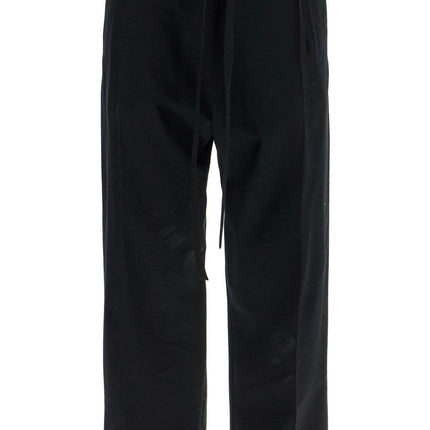 Fear Of God wide leg black cotton and wool pants