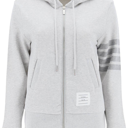 Thom Browne 4-bar hoodie with zipper and