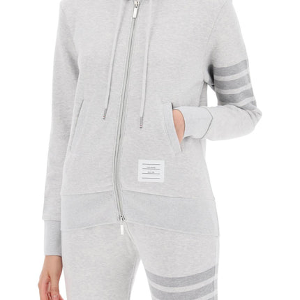 Thom Browne 4-bar hoodie with zipper and