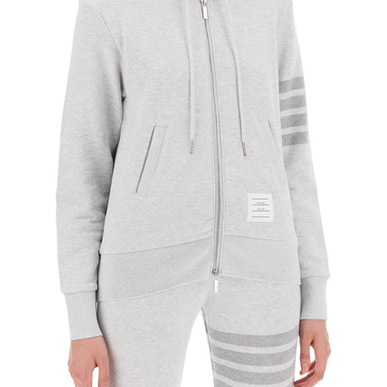 Thom Browne 4-bar hoodie with zipper and