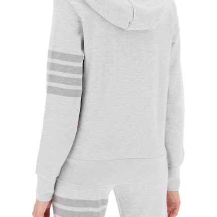 Thom Browne 4-bar hoodie with zipper and