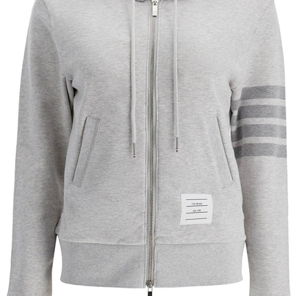 Thom Browne 4-bar hoodie with zipper and