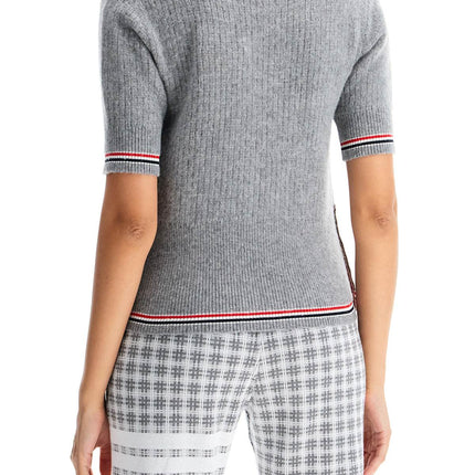 Thom Browne short-sleeved merino wool polo