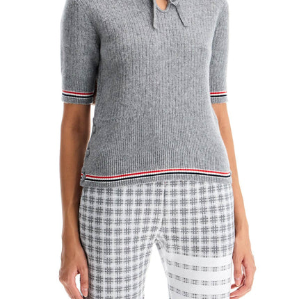 Thom Browne short-sleeved merino wool polo