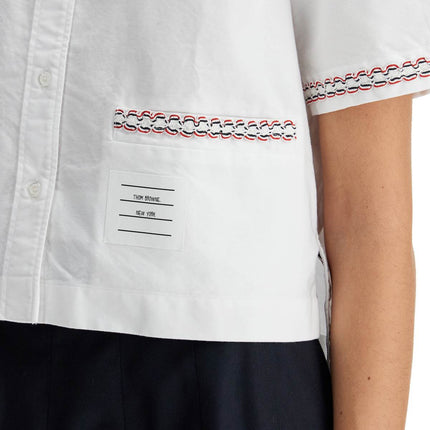 Thom Browne cropped oxford shirt for women