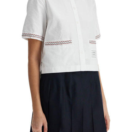 Thom Browne cropped oxford shirt for women