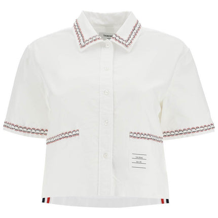 Thom Browne cropped oxford shirt for women