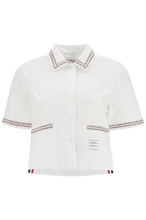 Thom Browne cropped oxford shirt for women