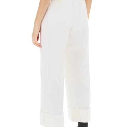 Thom Browne cropped wide leg jeans