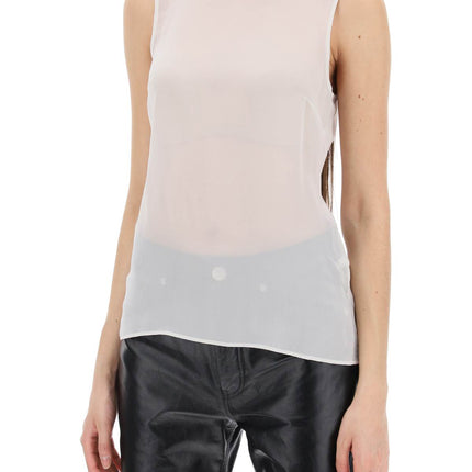 Ami Alexandre Matiussi sleeveless silk top in