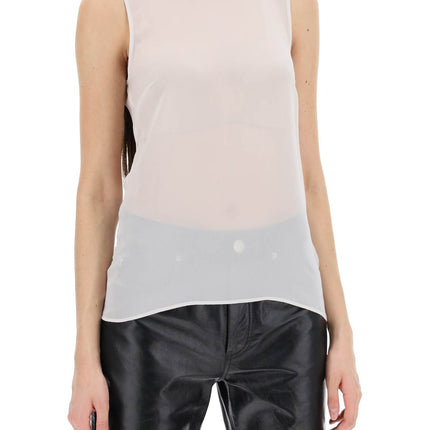 Ami Alexandre Matiussi sleeveless silk top in