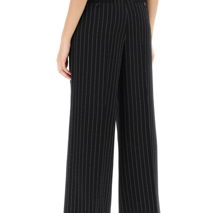 Ami Alexandre Matiussi wide-legged pinstripe trousers with