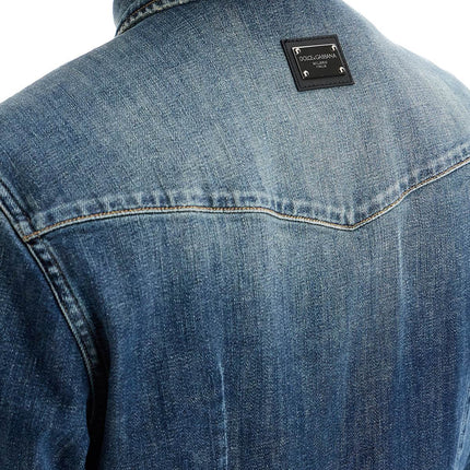 Dolce & Gabbana denim stretch shirt for men