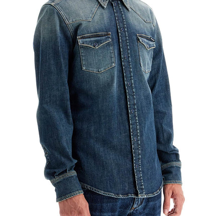 Dolce & Gabbana denim stretch shirt for men