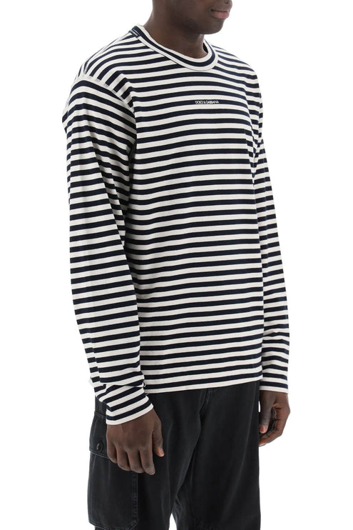 Dolce & Gabbana long-sleeved striped t-shirt