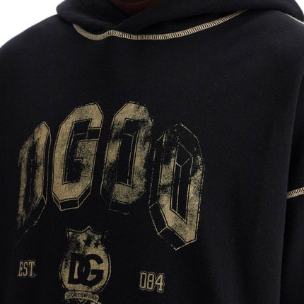 Dolce & Gabbana oversized hoodie with hood and logo print