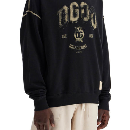 Dolce & Gabbana oversized hoodie with hood and logo print