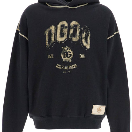 Dolce & Gabbana oversized hoodie with hood and logo print