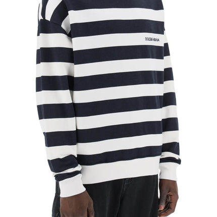 Dolce & Gabbana striped sweatshirt with embroidered logo