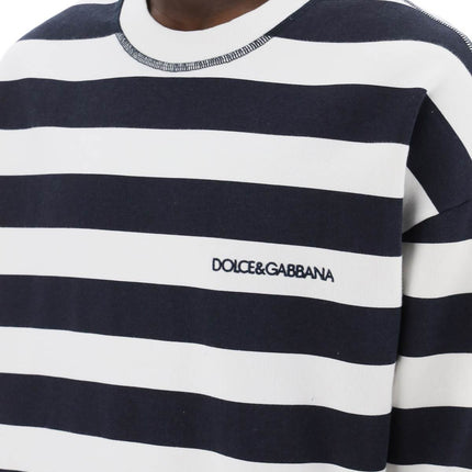 Dolce & Gabbana striped sweatshirt with embroidered logo