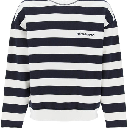 Dolce & Gabbana striped sweatshirt with embroidered logo