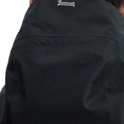 Herno Laminar short black waterproof jacket for men in polyester with hood