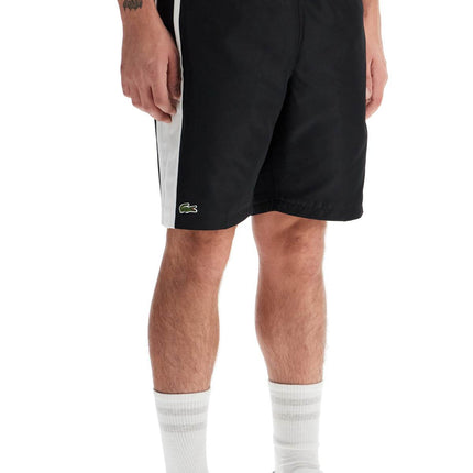 Lacoste sporty color block bermuda shorts