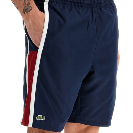 Lacoste sporty color block bermuda shorts