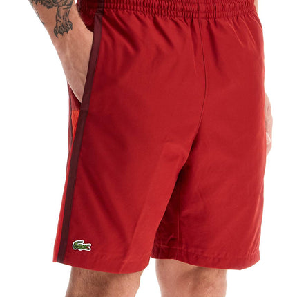 Lacoste sporty color block bermuda shorts