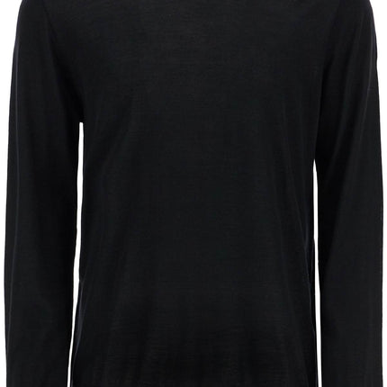 Golden Goose men's black merino wool crew neck sweater