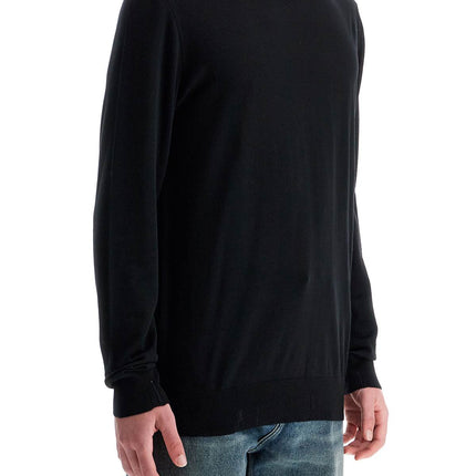 Golden Goose men's black merino wool crew neck sweater