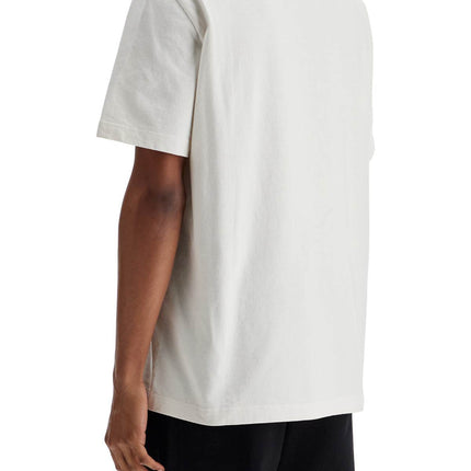 Golden Goose men's organic cotton white t-shirt with printed logo