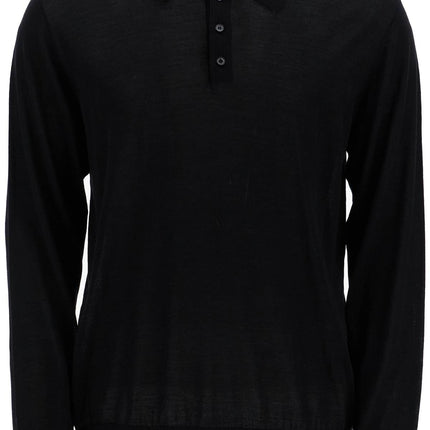 Golden Goose long-sleeved wool polo shirt