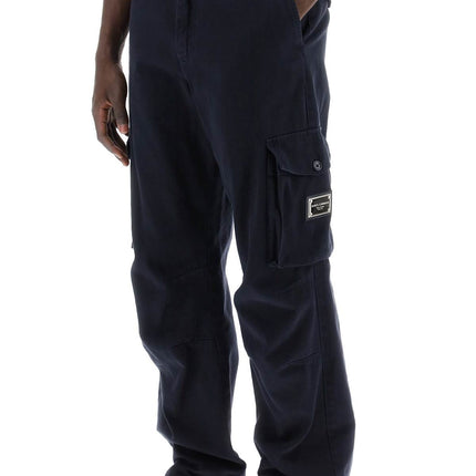 Dolce & Gabbana cargo pants with logo plaque