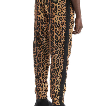 Dolce & Gabbana leopard print nylon jogger pants for