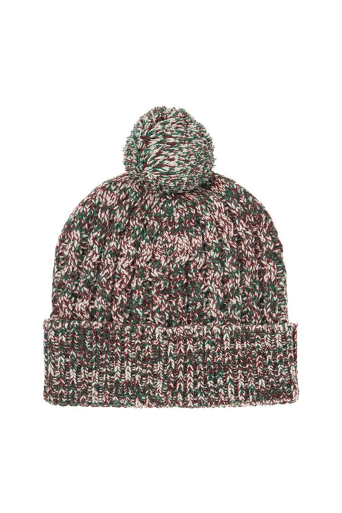 Golden Goose multicolor wool beanie hat with pom pom.