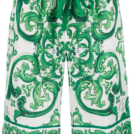 Dolce & Gabbana maiolica print silk bermuda