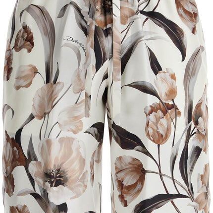 Dolce & Gabbana silk bermuda shorts with floral print set