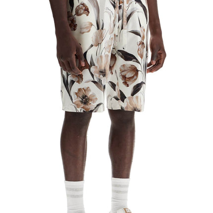 Dolce & Gabbana silk bermuda shorts with floral print set