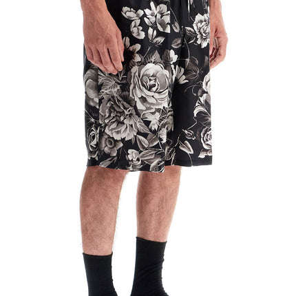 Dolce & Gabbana silk floral print bermuda shorts set