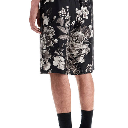 Dolce & Gabbana silk floral print bermuda shorts set